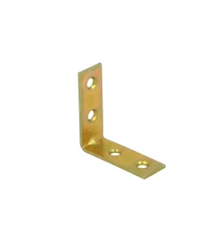 Online Lastrine di giunzione ad angolo in acciaio zincato giallo 70 x 70 mm. 4 pz. Ferramenta Per Mobili E Infissi
