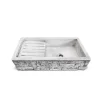 Clearance Lavandino da giardino "gaeta 80" in cemento anticato colore grigio - 80x40x20 cm Fontane, Decorazioni E Pavimentazioni