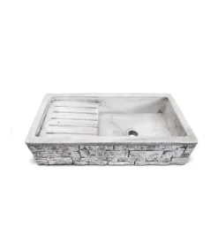 Clearance Lavandino da giardino "gaeta 80" in cemento anticato colore grigio - 80x40x20 cm Fontane, Decorazioni E Pavimentazioni