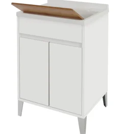 Mobiletti Multiuso- Lavatoio bianco laccato 2 ante, 60x84x50 cm