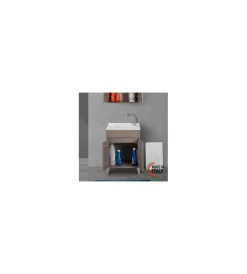 Mobiletti Multiuso|Lavatoio rovere scuro 2 ante, 60x84x50 cm