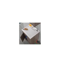 Mobiletti Multiuso|Lavatoio rovere scuro 2 ante, 60x84x50 cm