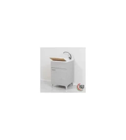 Mobiletti Multiuso- Lavatoio "slim" rovere grigio, 50x50x83 cm