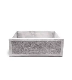 Fontane, Decorazioni E Pavimentazioni|Lavello "bilbao" anticato colore grigio - 45x35x16 cm