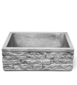 Hot Lavello da giardino "meseta" grigio, 45x35x16 cm - Fontane, Decorazioni E Pavimentazioni