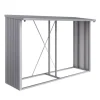 Biohort Contenitori Da Esterno|Legnaia "woodstock 300" in acciaio zincato argento metallizzato, 300,7x102x199 cm - 35040