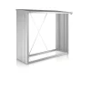 Contenitori Da Esterno-Biohort Legnaia "woodstock 230" in acciaio zincato argento metallizzato, 229x102x199 cm - 35020
