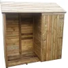 Contenitori Da Esterno|Legnaia da esterno in legno con sgabuzzino 187x78x157/187 cm