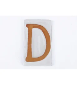 Ferramenta Per Esterno- Lettera civico "d" in terracotta