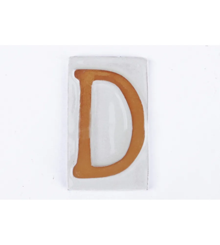 Ferramenta Per Esterno- Lettera civico "d" in terracotta