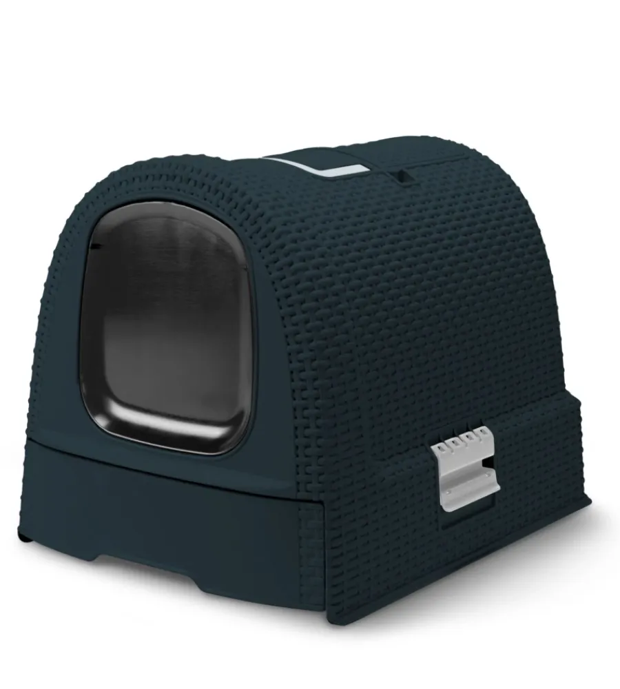 Hot Lettiera e trasportino per gatti keter "cat litter box" in polipropilene colore antracite, 51x39x39 cm Lettiere E Sabbia