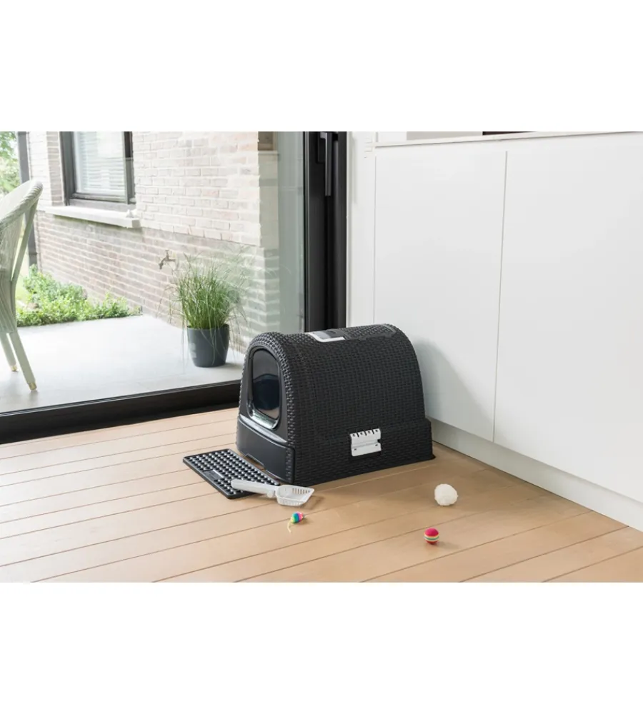 Hot Lettiera e trasportino per gatti keter "cat litter box" in polipropilene colore antracite, 51x39x39 cm Lettiere E Sabbia