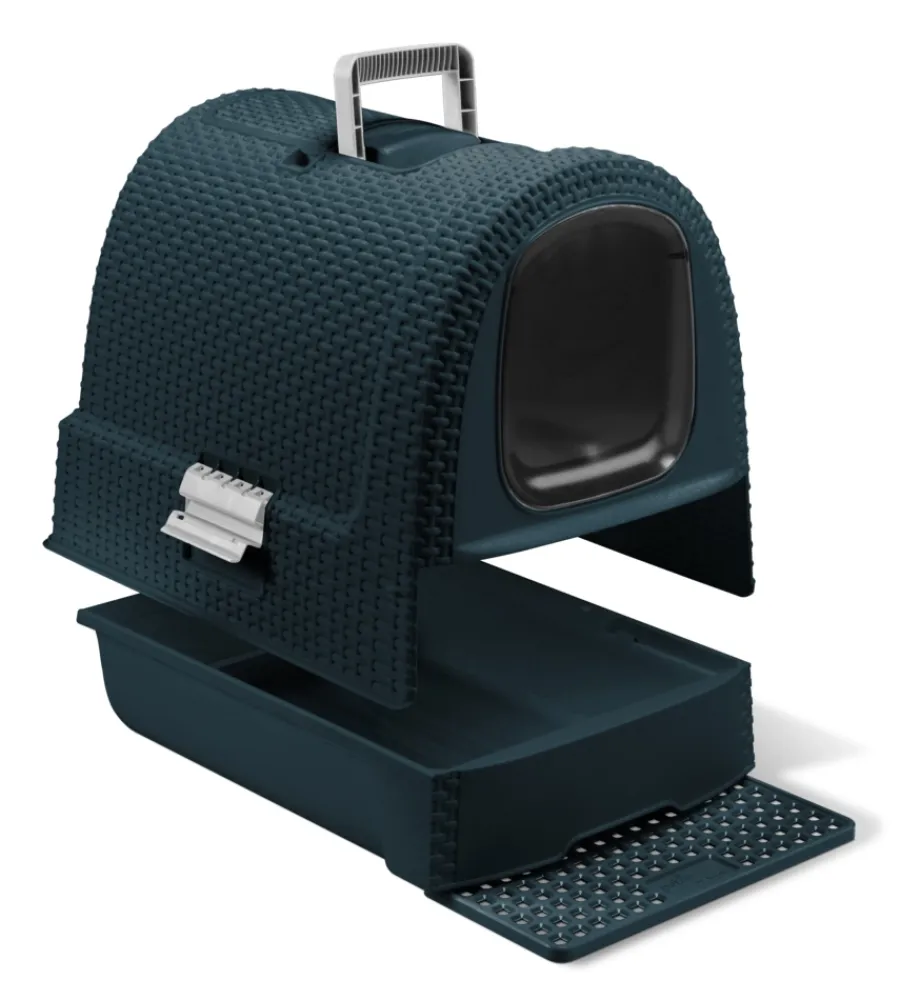 Hot Lettiera e trasportino per gatti keter "cat litter box" in polipropilene colore antracite, 51x39x39 cm Lettiere E Sabbia