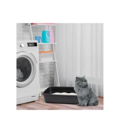 Ferplast Lettiere E Sabbia|Lettiera toilette gatto aperta "nip 30" nero 49,5x64,5x14,5 cm