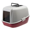 Ferplast Lettiere E Sabbia|Lettiera toilette gatto chiusa "magix" bordeaux 45,5x55,5x39 cm