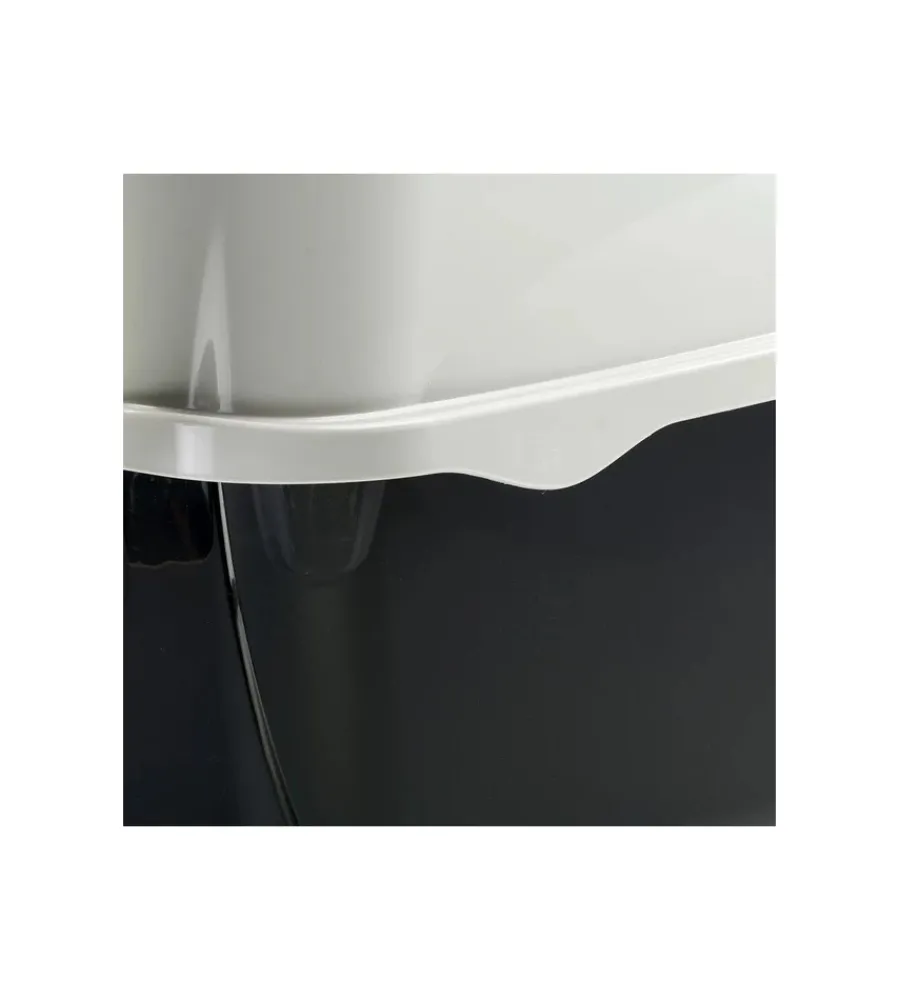 Ferplast Lettiere E Sabbia|Lettiera toilette gatto per esterno chiusa "cosmic outdoor" grigio e nero 43,5x73,5x41 cm