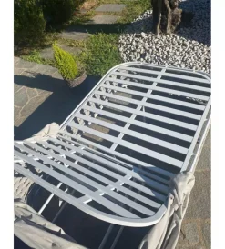 Mobili Da Giardino E Accessori- Lettino da giardino reclinabile con parasole a due posti riviera 