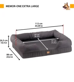 Cuscini E Brandine-Ferplast Lettino ortopedico per cani memor-one xl -