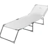 Brunner Campeggio|Lettino prendisole pieghevole "bahia" in alluminio e materiale sintetico colore bianco, 192x61,5x31,5 cm