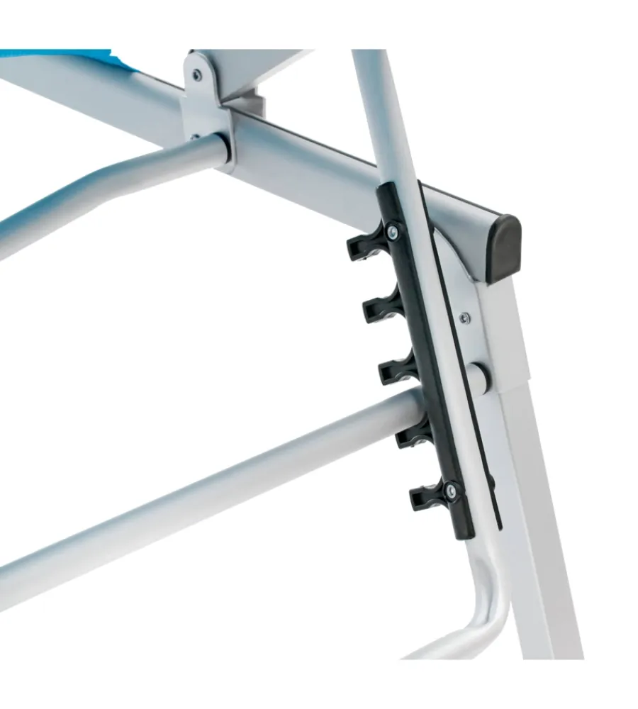 Mobili Da Giardino E Accessori-Brunner Lettino prendisole reclinabile con tettuccio "marbella" in alluminio e syntex plus azzurro 192x67x30 cm