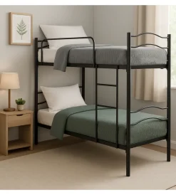 Letti E Comodini|Letto a castello con rete a doghe somnus 2 cuscini e 2 materassi 203x145,5x83 cm