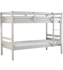 Letti E Comodini-BellaHome Letto a castello "lione" in pino massello bianco 199,5x97x150 cm