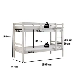 Letti E Comodini-BellaHome Letto a castello