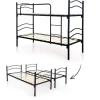 Sale Letto a castello smontabile in metallo nero 203x145,5x83 cm Letti E Comodini