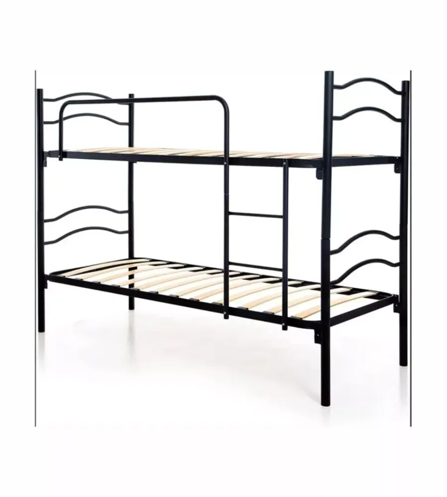 Sale Letto a castello smontabile in metallo nero 203x145,5x83 cm Letti E Comodini