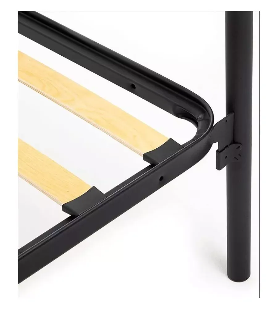 Sale Letto a castello smontabile in metallo nero 203x145,5x83 cm Letti E Comodini