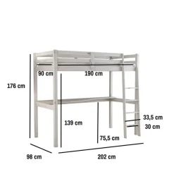 Sale Letto a soppalco con scrivania
