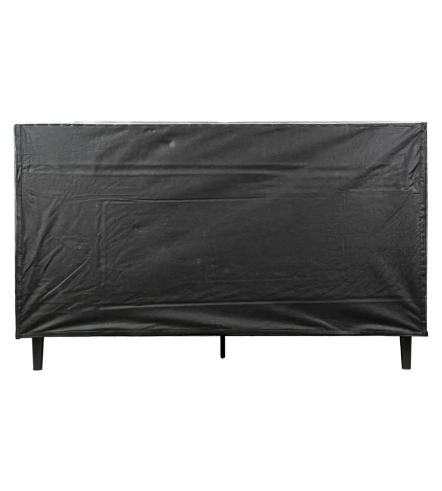 Letti E Comodini-BellaHome Letto matrimoniale "parigi" grigio scuro 160x200x102 cm