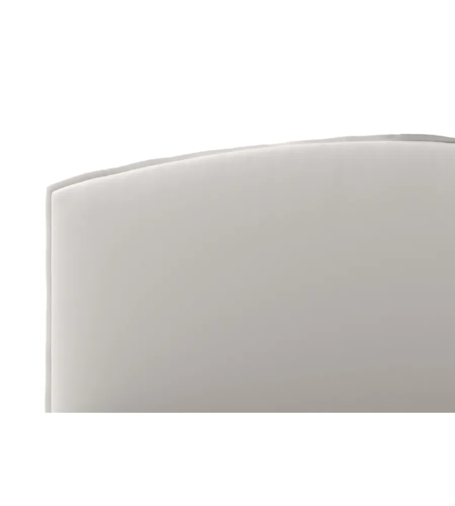 Letti E Comodini|Letto matrimoniale contenitore "moon" in ecopelle bianco 160x190 cm