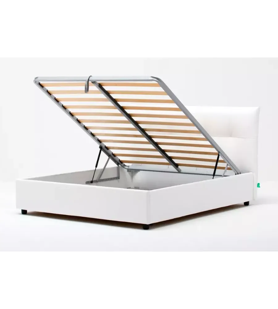 Best Letto matrimoniale contenitore "easy" bianco 160x190 cm Letti E Comodini