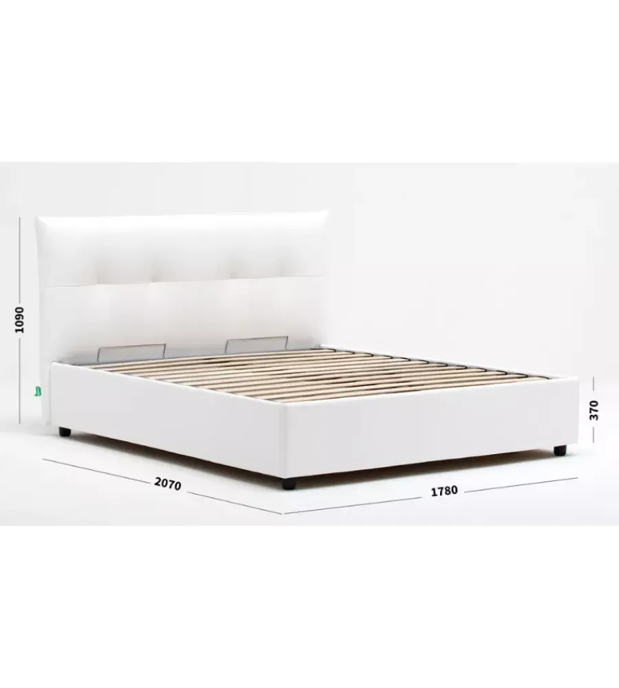 Best Letto matrimoniale contenitore "easy" bianco 160x190 cm Letti E Comodini