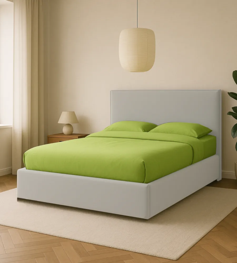 Sale Letto matrimoniale contenitore "zoom" in ecopelle bianco 160x190 cm Letti E Comodini