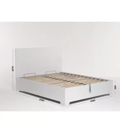 Letti E Comodini- Letto matrimoniale contenitore con piedini 