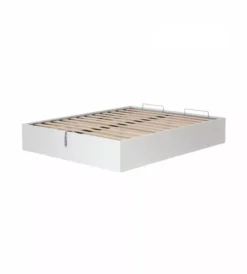 Letti E Comodini- Letto matrimoniale contenitore "bed box" bianco 160x190 cm