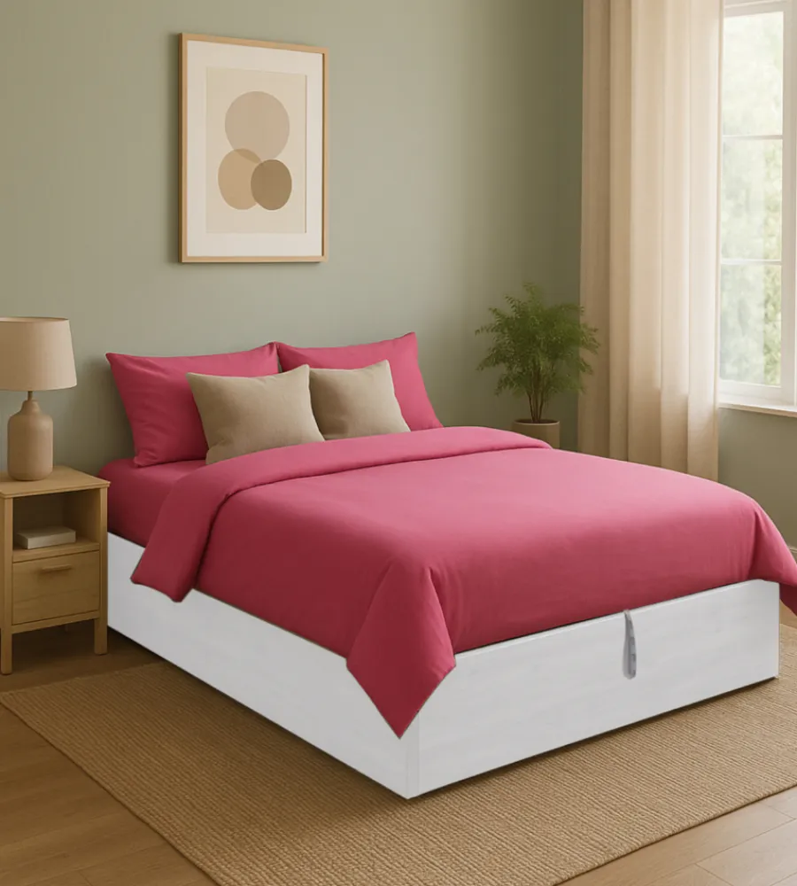 Letti E Comodini- Letto matrimoniale contenitore "bed box" bianco 160x190 cm