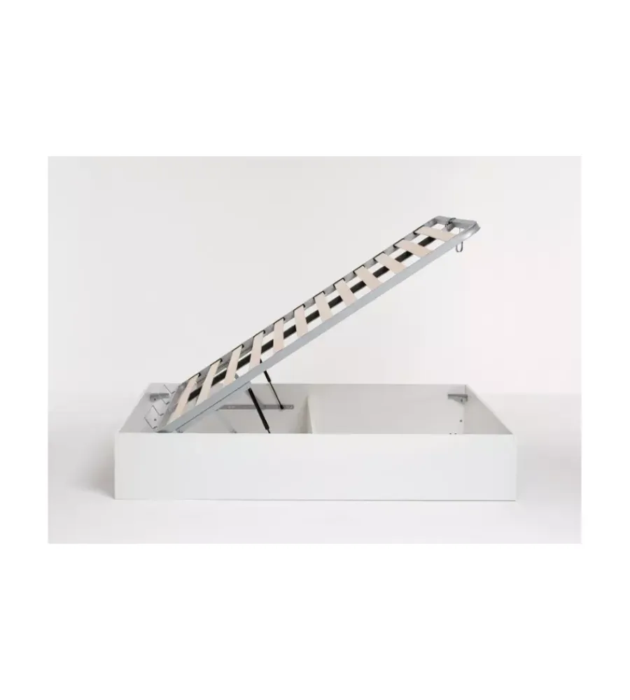 Letti E Comodini- Letto matrimoniale contenitore "bed box" bianco 160x190 cm