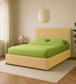 Discount Letto matrimoniale contenitore "zoom" in tessuto arancione 160x190 cm Letti E Comodini