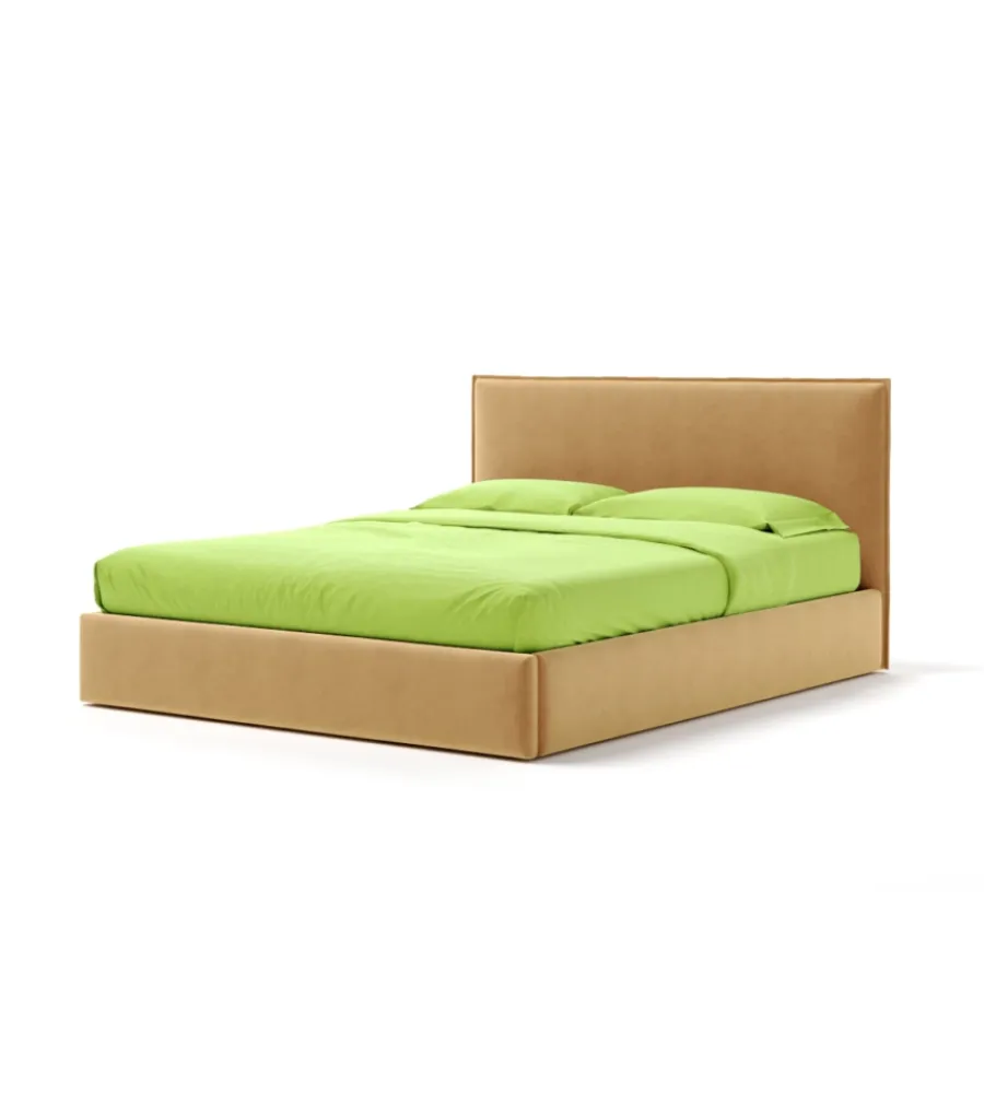 Discount Letto matrimoniale contenitore "zoom" in tessuto arancione 160x190 cm Letti E Comodini