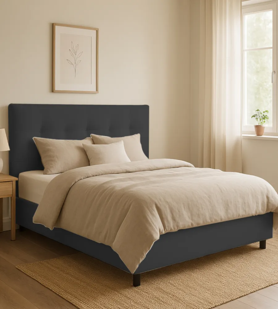 Sale Letto matrimoniale contenitore "easy" nero 160x190 cm Letti E Comodini