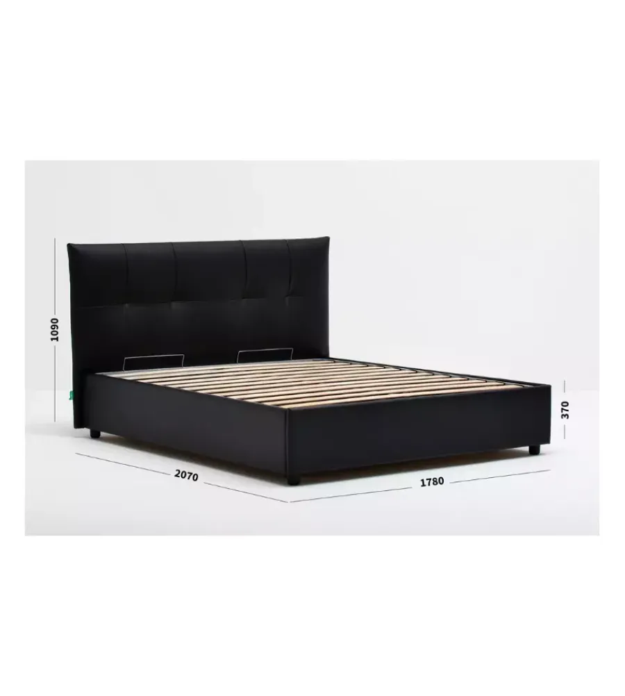 Sale Letto matrimoniale contenitore "easy" nero 160x190 cm Letti E Comodini