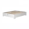 Letti E Comodini- Letto matrimoniale contenitore con piedini "bed box" bianco 160x190 cm