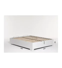 Letti E Comodini- Letto matrimoniale contenitore con piedini