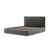 Letti E Comodini- Letto matrimoniale contenitore "zoom" in tessuto grigio 160x190 cm