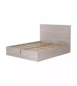 Letti E Comodini|Letto matrimoniale "hi box" olmo naturale con rete e contenitore 160x190 cm