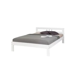 Letti E Comodini- Letto matrimoniale in pino bianco 140x200 cm