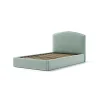 Letti E Comodini- Letto piazza e mezza contenitore "moon" in tessuto celeste 120x190 cm